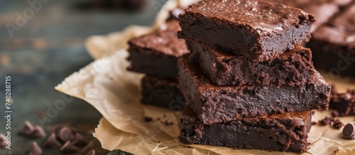 delicious chocolate fudge brownies cake