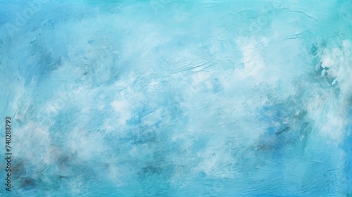 Serene Abstract Painting of a Blue Sky With Soft White Clouds Floating in Calmness © StockKing