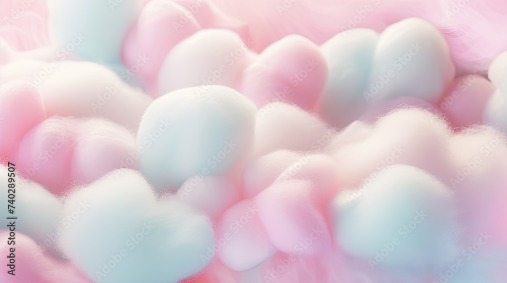 Whimsical Cotton Candy Fluffiness - A Sweet Pastel Abstract Dessert Delight Whimsical Cotton Candy Fluffiness - A Sweet Pastel Abstract Dessert Delight