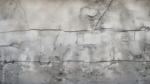 The Beauty in Imperfection: Abstract Background of a Cracked Concrete Wall with Textures and Patterns