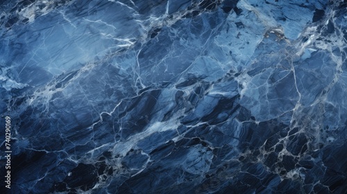 Tranquil Blue Marble Texture Background with Elegant Veins and Smooth Surface