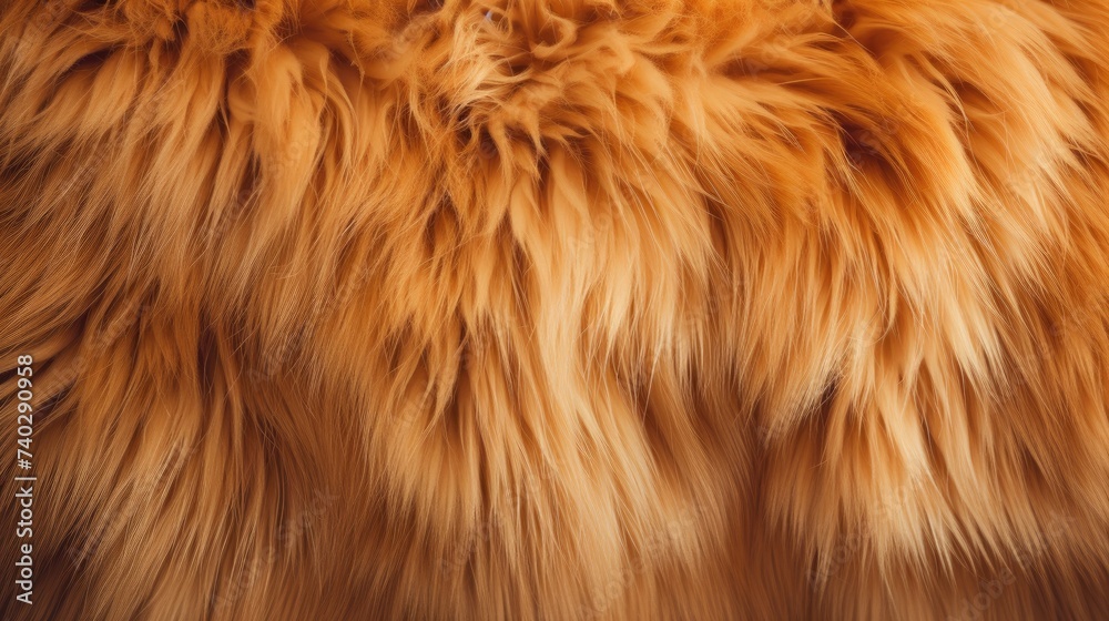 Detailed Close-Up of a Lush and Fluffy Animal Fur Texture in Warm Earth Tones Detailed Close-Up of a Lush and Fluffy Animal Fur Texture in Warm Earth Tones