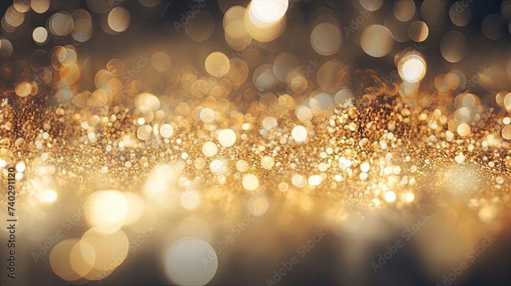 Elegant Abstract Glitter Silver and Gold Lights Background for Luxury Designs