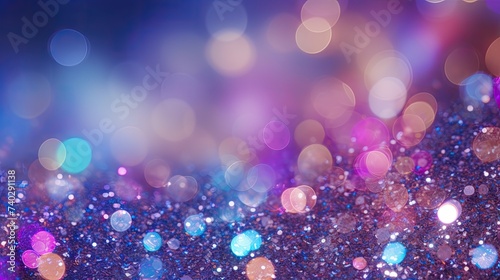 Mesmerizing Purple Glitter Lights Abstract Background for Vibrant Wallpapers © StockKing