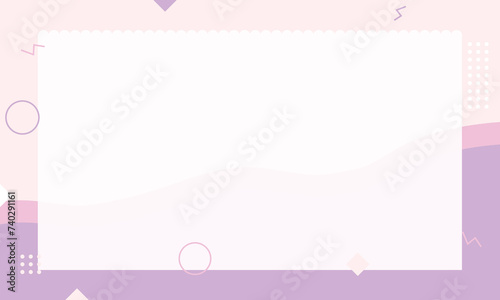 Cute kawaii pastel purple notepad poster and banner background