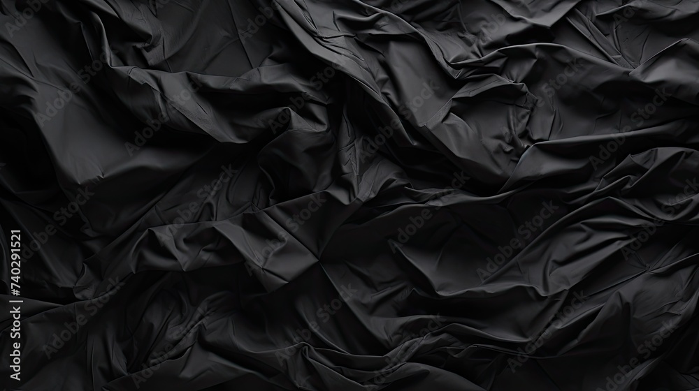 Abstract Darkness: A Unique Black Crumpled Paper Texture Background for Creative Designs Abstract Darkness: A Unique Black Crumpled Paper Texture Background for Creative Designs
