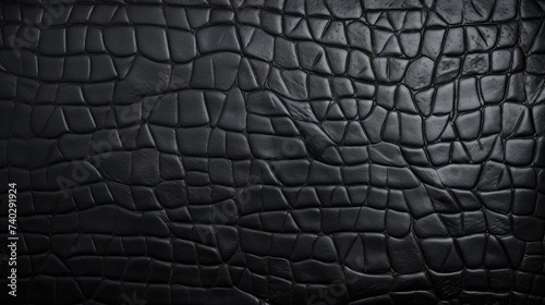 Elegant Black Leather Texture Background with Sophisticated Dark Tones and Subtle Patterns