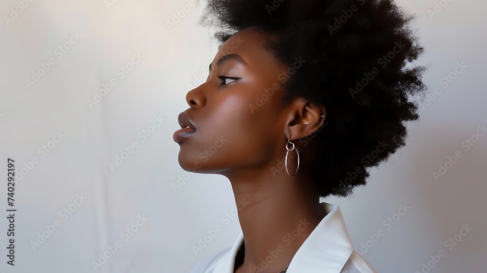 Close-Up of Person Wearing White Shirt. Generative AI.