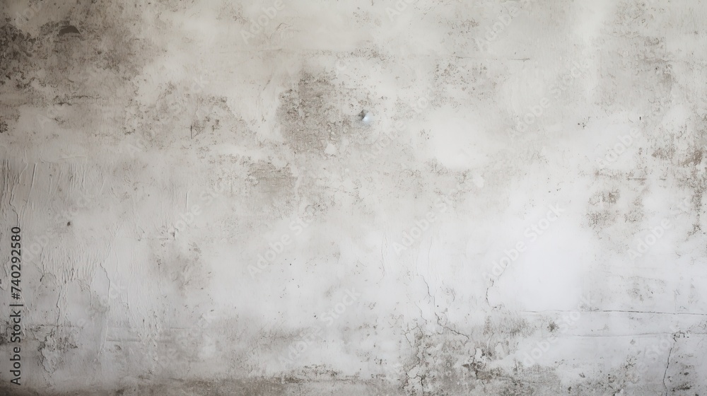 Monochrome Elegance: Minimalistic Black and White Clock Against Brushed White Wall Texture