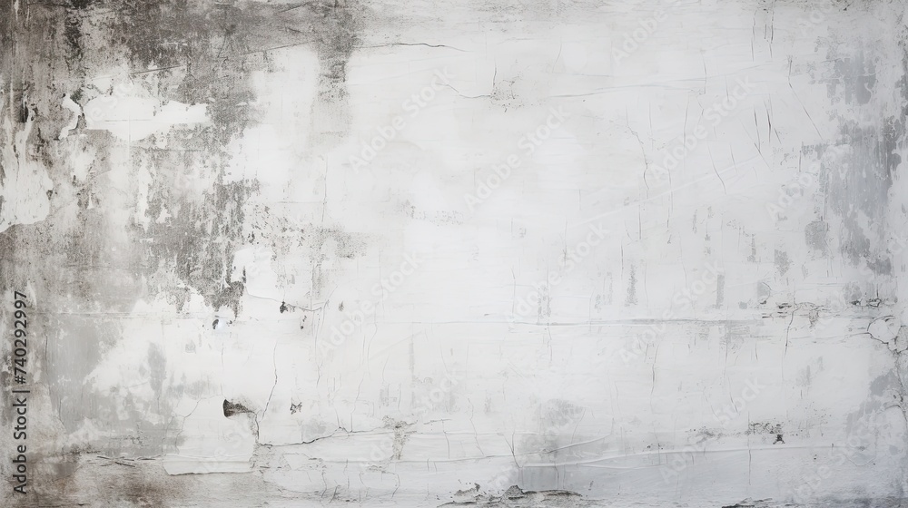 Obraz premium Monochrome Artistic Expression: Black and White Painting Adorning a Textured White Wall