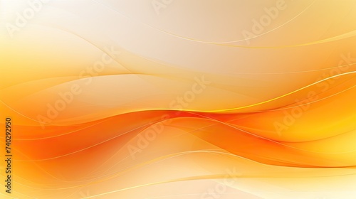 Vibrant Abstract Composition of Orange Wavy Lines in a Modern Artistic Design