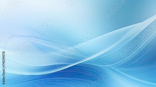 Soothing Abstract Blue Background with Flowing Lines and Soft Gradient - Artistic Digital Design
