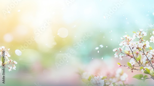 Vivid Spring Flowers Creating a Breathtaking Background with Depth and Beauty