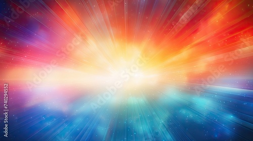 Vivid Starburst Explosion on a Radiant Abstract Background Enriched with Glowing Light Rays