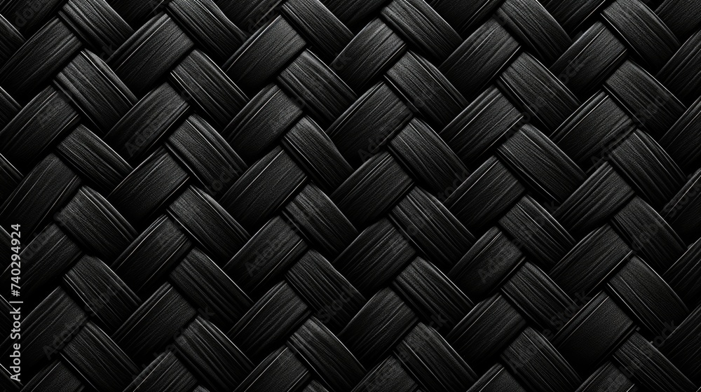 Elegant Black Canvas Weave Pattern: Luxurious Texture Background Design Elegant Black Canvas Weave Pattern: Luxurious Texture Background Design