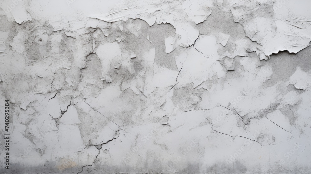 Obraz premium Urban Decay: Abstract Texture of Concrete Wall with Peeling Paint and Weathered Surface