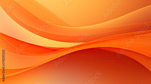 Vibrant Orange Abstract Background with Fluid Shapes and Modern Design Elements