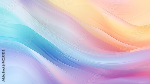 Vibrant Iridescent Pastel Waves Swirling Abstract Background Design