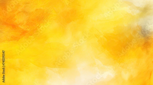 Vibrant Yellow and Orange Watercolor Abstract Background Texture with Energetic Flow