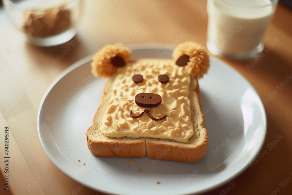 Children's idea breakfast. Healthy food for baby. Food art meal. Children's idea breakfast. Healthy food for baby. Food art meal.