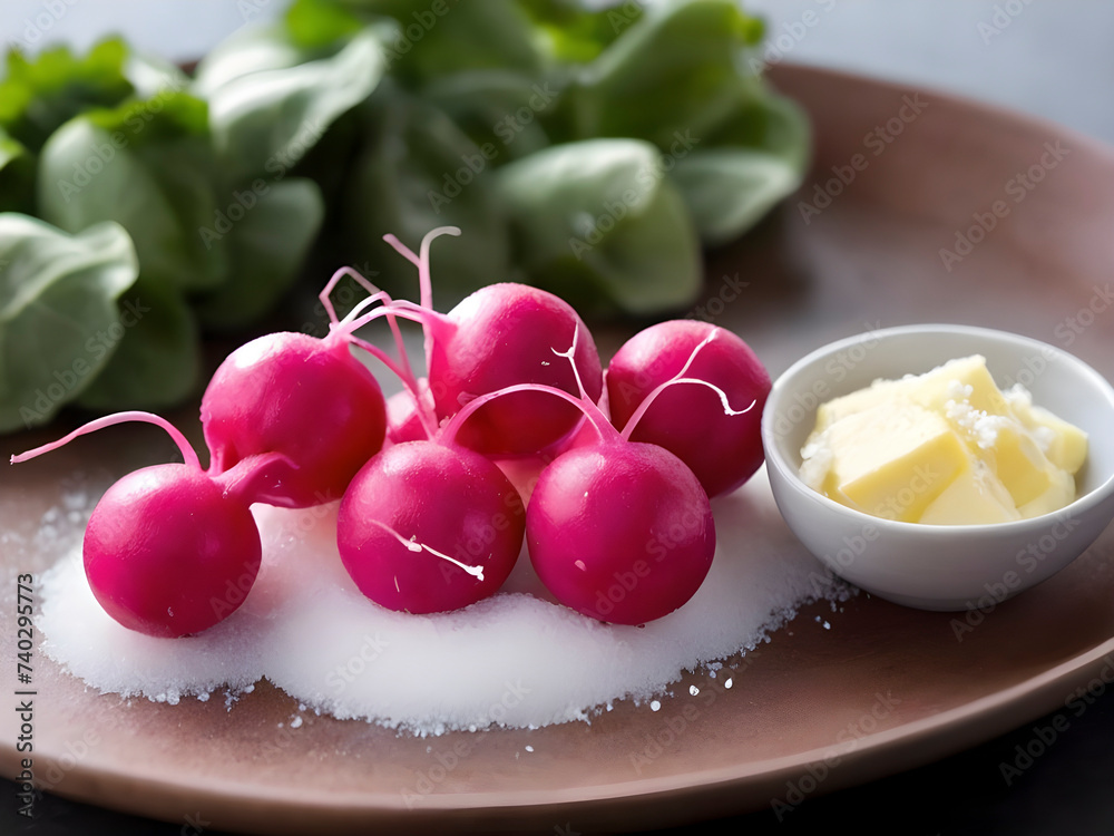 Savoring Simplicity. Radishes with Butter and Salt Delight Savoring Simplicity. Radishes with Butter and Salt Delight