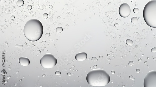 Mesmerizing Water Droplets Glisten on Glass Surface in Abstract Background