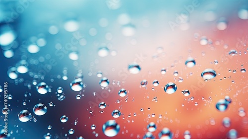 Mesmerizing Window with Dewy Water Droplets Reflecting Beautiful Light Patterns