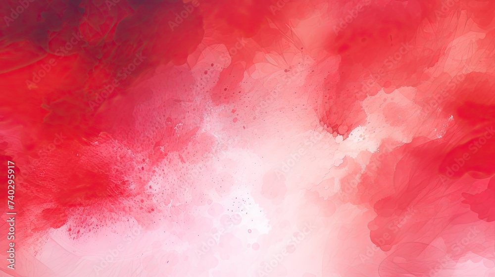 Dynamic Red and White Abstract Paints Intersect in Vibrant Artistic Background Design