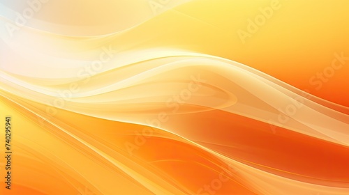 Vibrant Orange and Yellow Abstract Background with Dynamic Wavy Lines