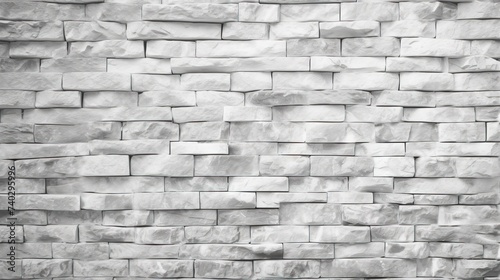 Elegant White Brick Wall Texture - Minimalist Architectural Background Design