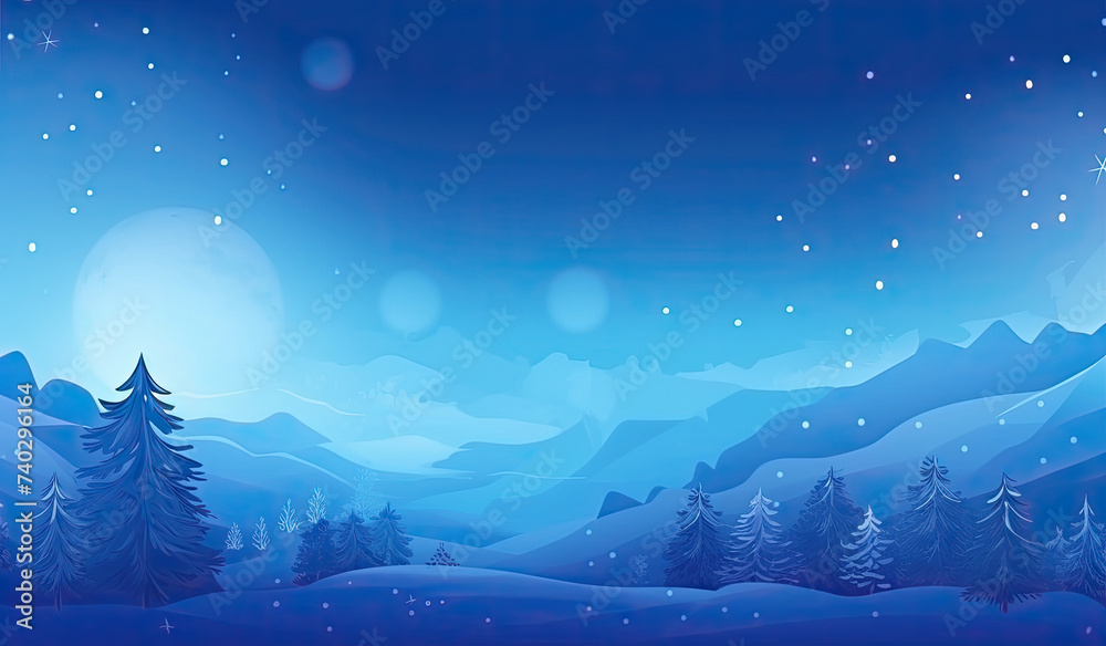 Beautiful illustration of Winter Christtmas Xmas boken blurred background with lovely detail in foreground