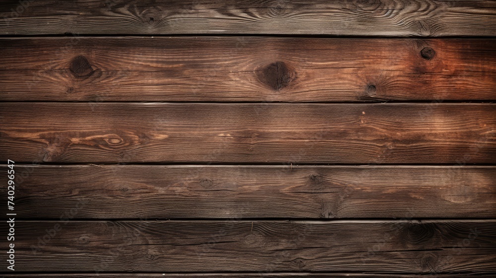 Naklejka premium Rustic Wooden Wall with a Rich Brown Wood Texture Background for Designers