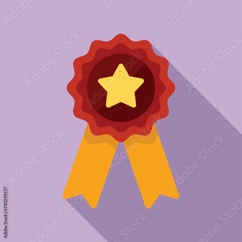 Emblem product icon flat vector. Process modern. Mobile unit system