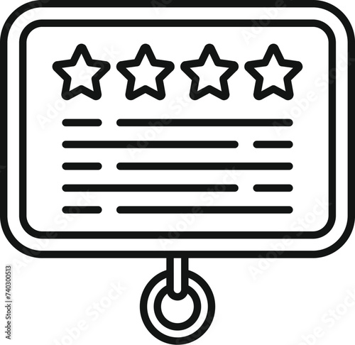 App banner product icon outline vector. Discovery service. Registration business