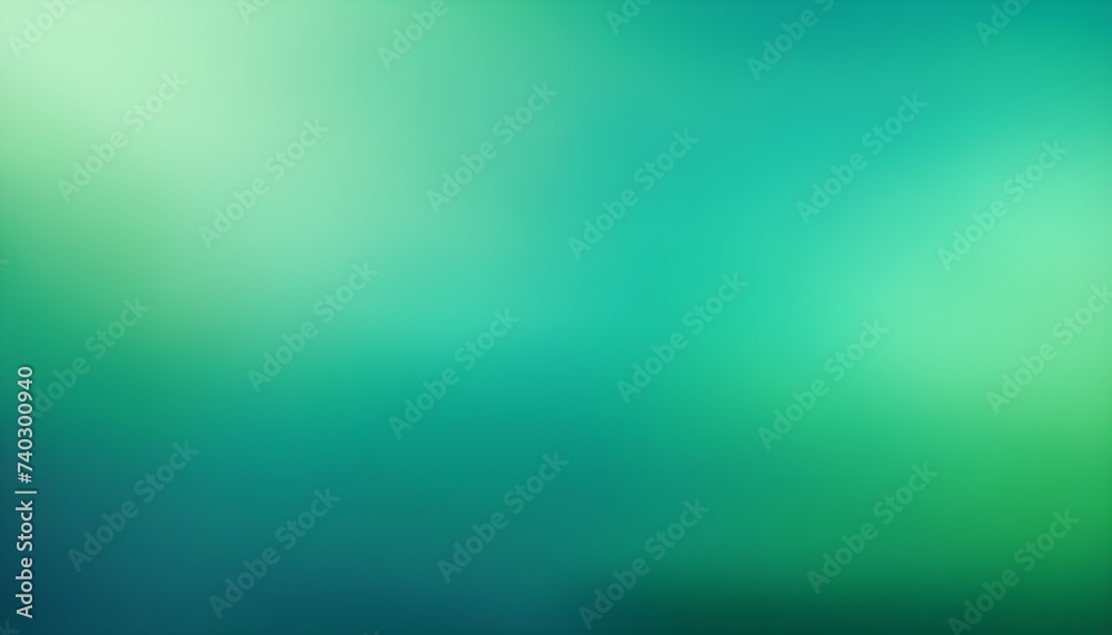 Fototapeta premium Blurred color gradient green blue turquoise grainy color gradient background dark abstract wallpaper