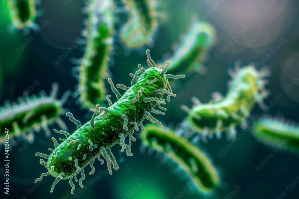 Fototapeta premium close up of green gut flora