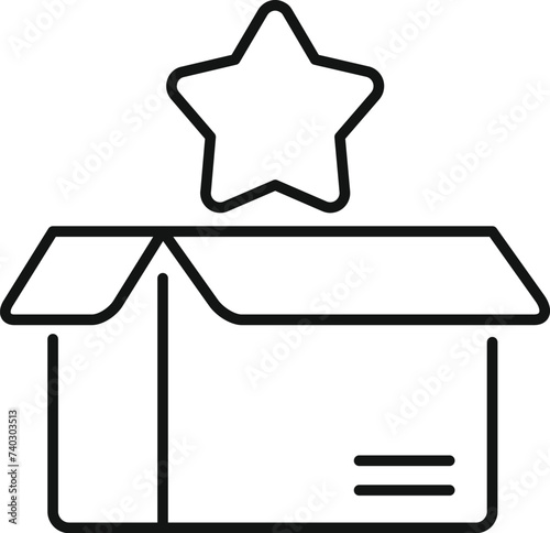 Parcel part modern icon outline vector. Unit item block. Service portfolio
