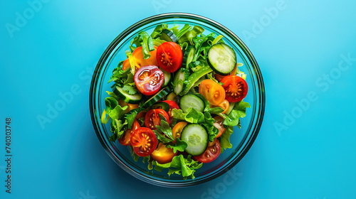 Colorful Vegetable Salad Bowl 
