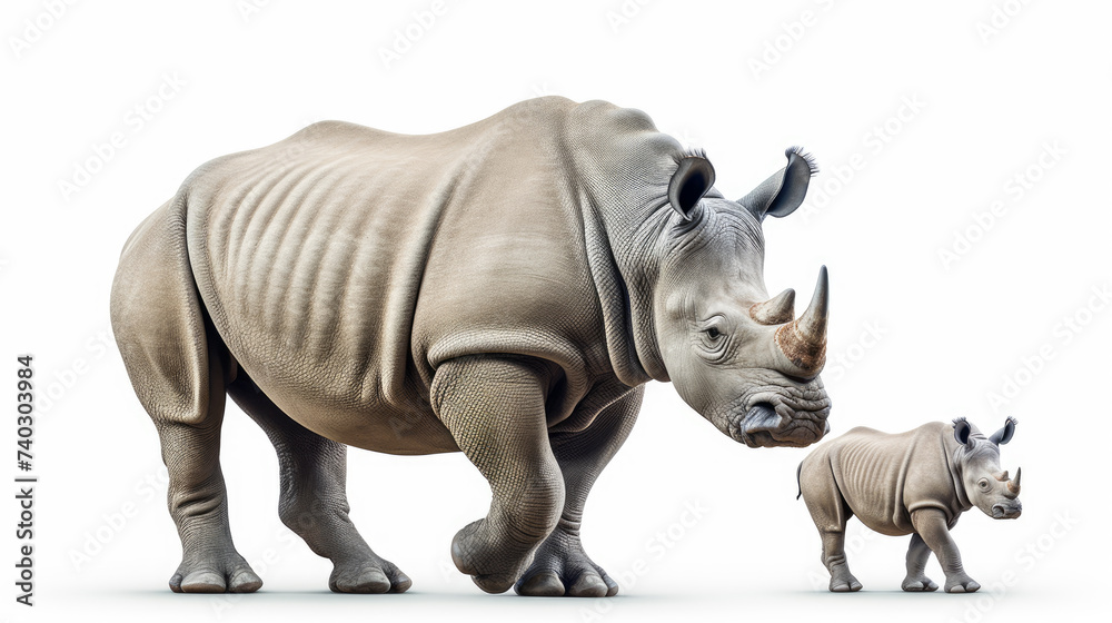 Fototapeta premium Rhinoceros with Baby