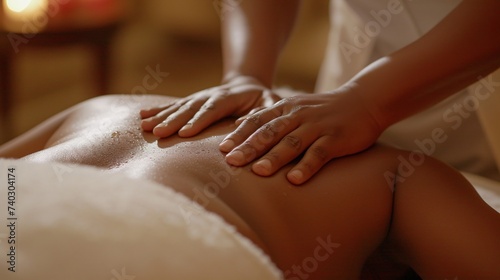 Femme se relaxant dans un salon de massage » IA générative