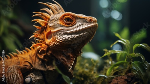 Close Up of a Lizard on a Tree Branch