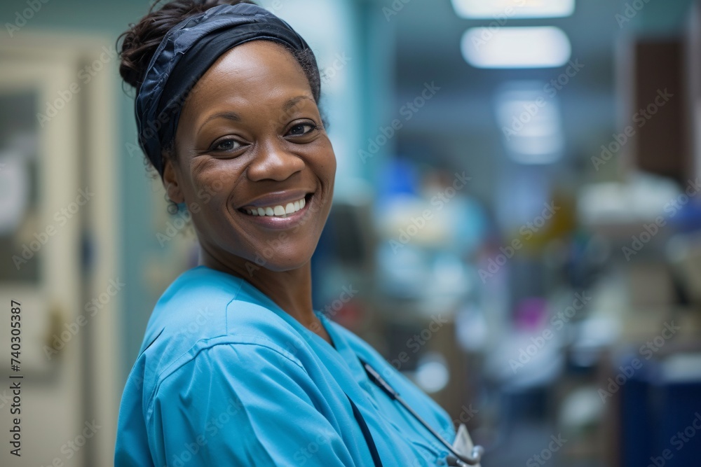 Infirmière souriante dans un hôpital » IA générative Infirmière souriante dans un hôpital » IA générative