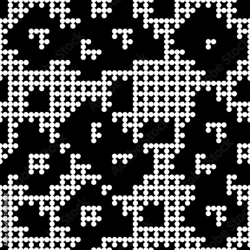 Seamless pattern. Dots motif. Simple shapes wallpaper. Circles ornament. Geometrical backdrop. Figures background. Digital paper  web designing  textile print. Vector.