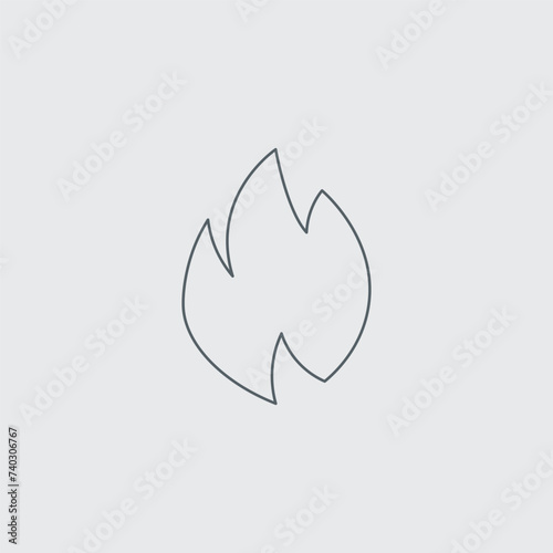 Fire flame linear icon. Fir...
