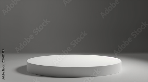 Minimalist White Product Display Podium for Premium Branding © Sintrax