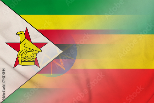 Zimbabwe and Ethiopia national flag transborder negotiation ETH ZWE