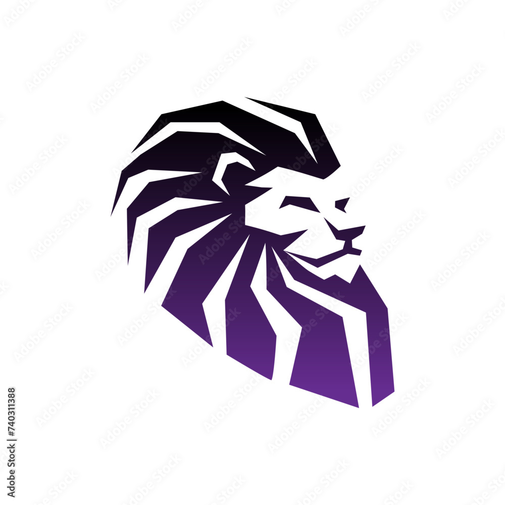 Lion logo design. Illustration of a lion logo design on a white background Lion logo design. Illustration of a lion logo design on a white background