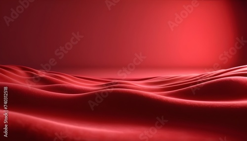 Scarlet red velvet wavy floor and background