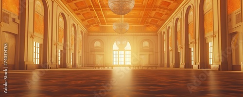 Classic Palace Ballroom with luxurious light decoration