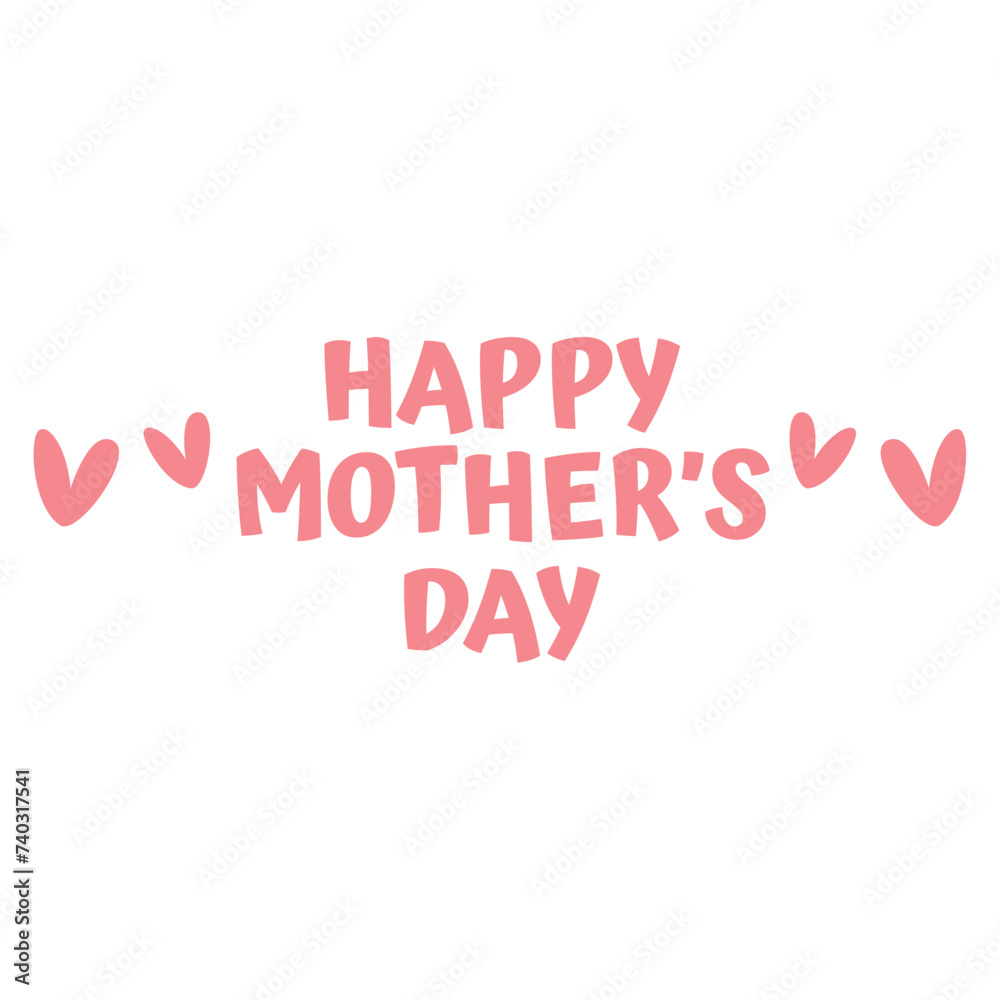Happy mother day lettering Vector